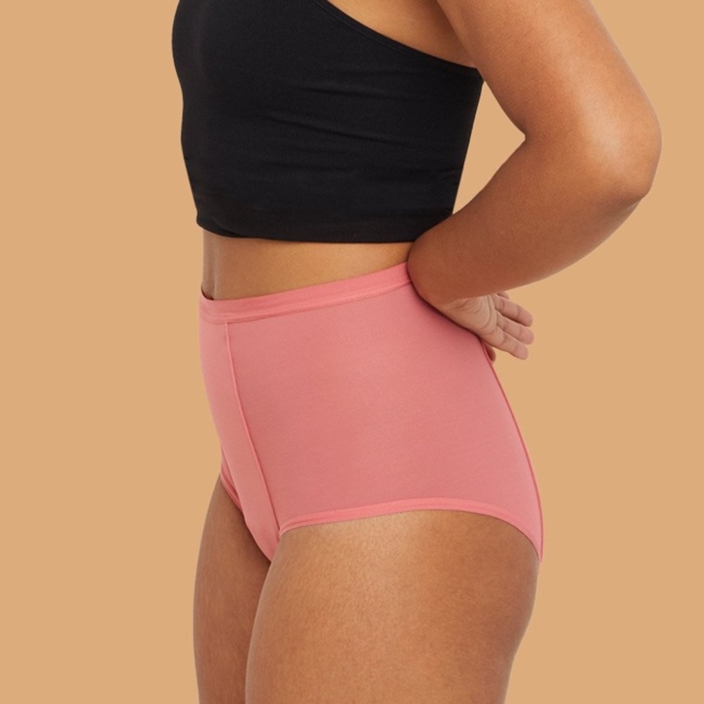 Thinx Hi Waist Pink Period Panties // NWT // Med.